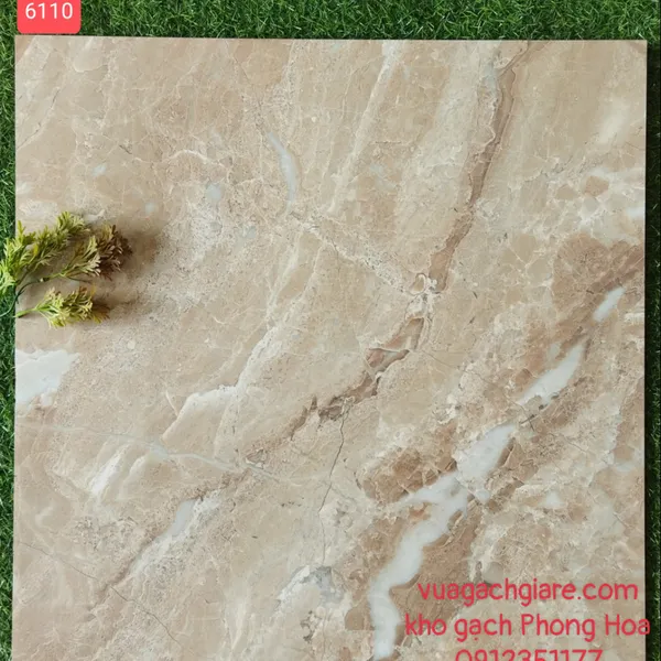 Gạch Đá Lát Nền 60x60 nâu vân đá 6110