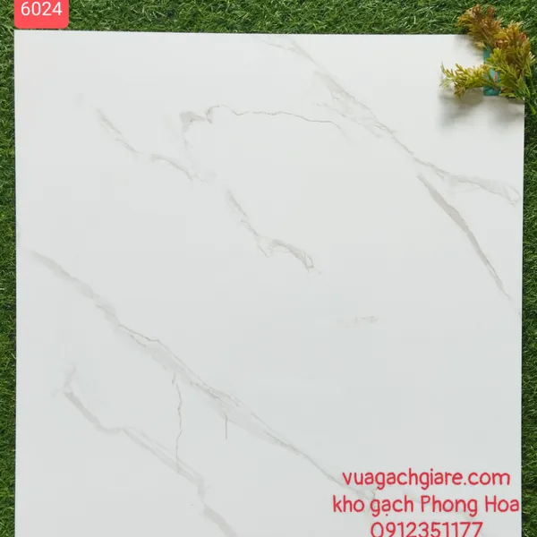Gạch Đá Lát Nền 60x60 trắng vân khói 6024
