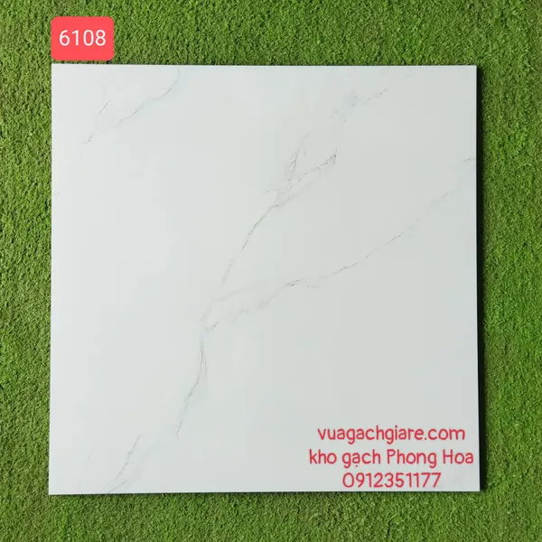 Gạch Đá Ốp Lát 60x60 trắng vân khói 6108