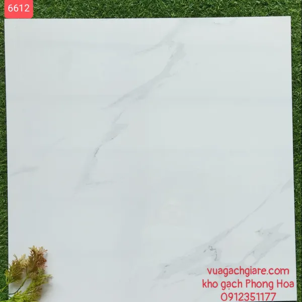 Gạch Đá Lát Nền 60x60 trắng vân khói 6612