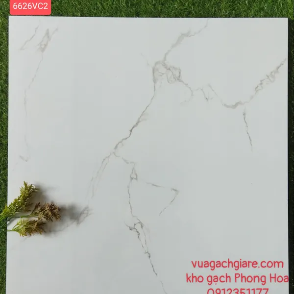 Gạch Đá Lát Nền 60x60 trắng vân khói 6626VC2