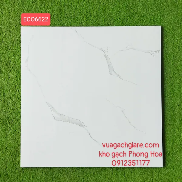 Gạch Đá Ốp Lát 60x60 Luxury trắng vân khói ECO6622