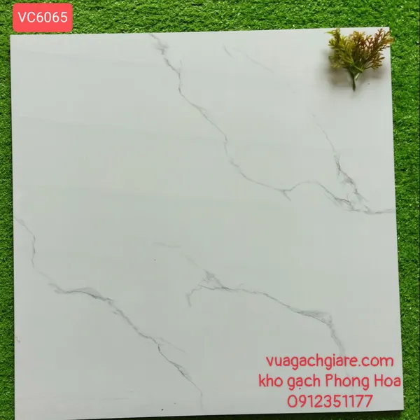 Gạch Đá Lát Nền 60x60 Giá Rẻ trắng vân khói VC6065