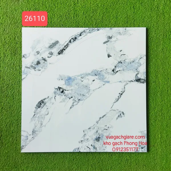 Gạch Đá Ốp Lát 60x60 trắng vân khói xanh 26110