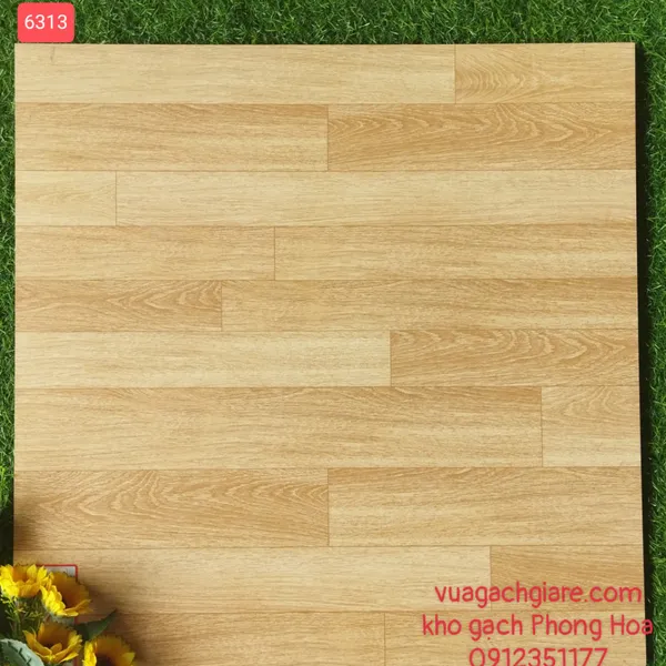 Gạch Đá Lát Nền 60x60 World Tiles vân gỗ vàng 6313