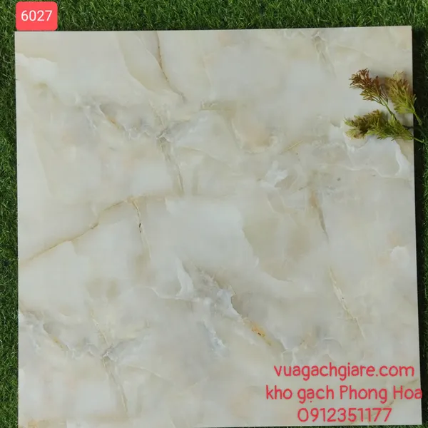 Gạch Đá Lát Nền 60x60 vàng vân đá 6027