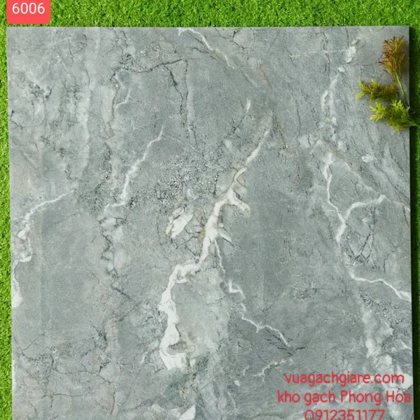 Gạch Đá Lát Nền 60x60 Giá Rẻ xám vân đá 6006