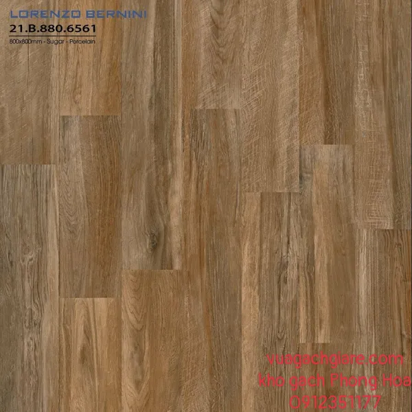 Gạch Đá Lát Nền 80x80 Lorenzo Bernini vân gỗ 6561