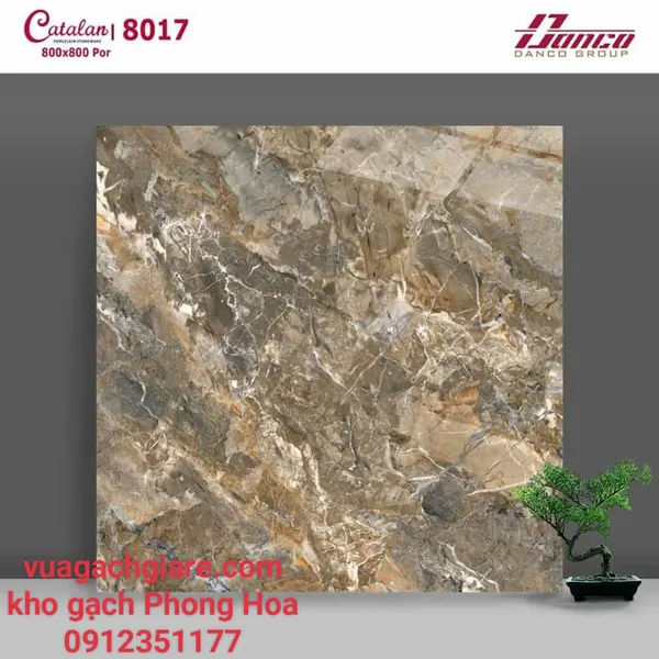 Gạch Đá Lát Nền 80x80 Catalan vân đá 8017