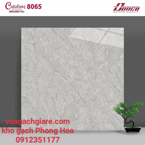 Gạch Đá Lát Nền 80x80 Catalan xám vân đá 8065