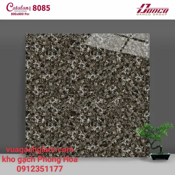 Gạch Đá Lát Nền 80x80 Catalan vân đá hao cương 8085