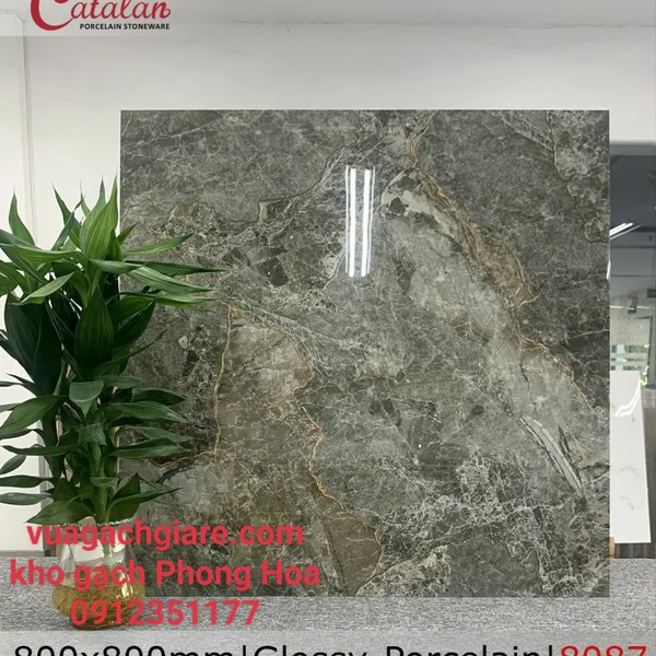Gạch Đá Lát Nền 80x80 Catalan xám vân đá 8087