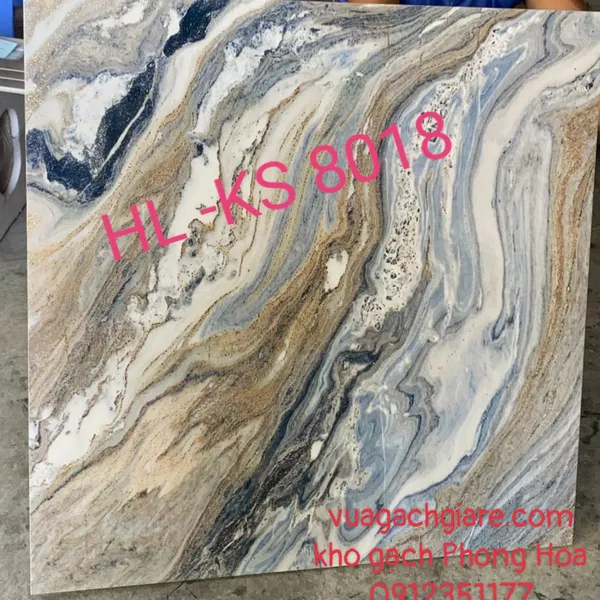 Gạch Đá Lát Nền 80x80 Trung Quốc đồng chất nhũ vàng KS8018