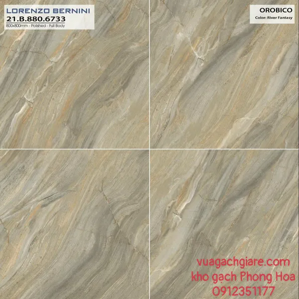 Gạch Đá Lát Nền 80x80 Lorenzo Bernini ân đá 6733