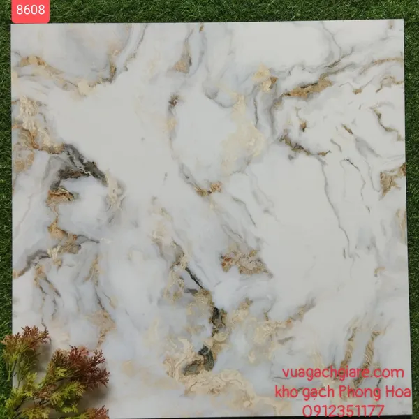 Gạch Đá Lát Nền 80x80 Milano trắng vân đá 8608