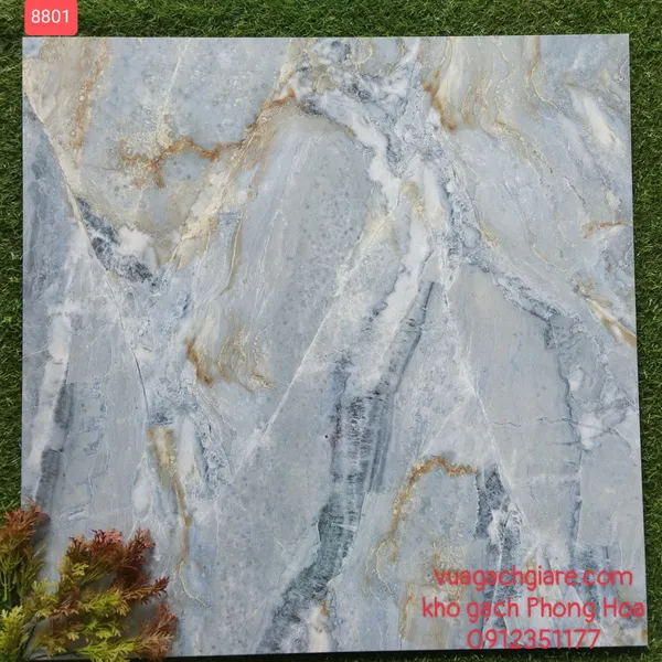 Gạch Đá Lát Nền 80x80 Milano xanh vân đá 8801