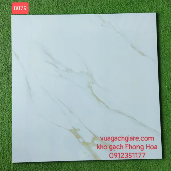 Gạch Đá Ốp Lát 80x80 Rimini trắng vân khói vàng R8079