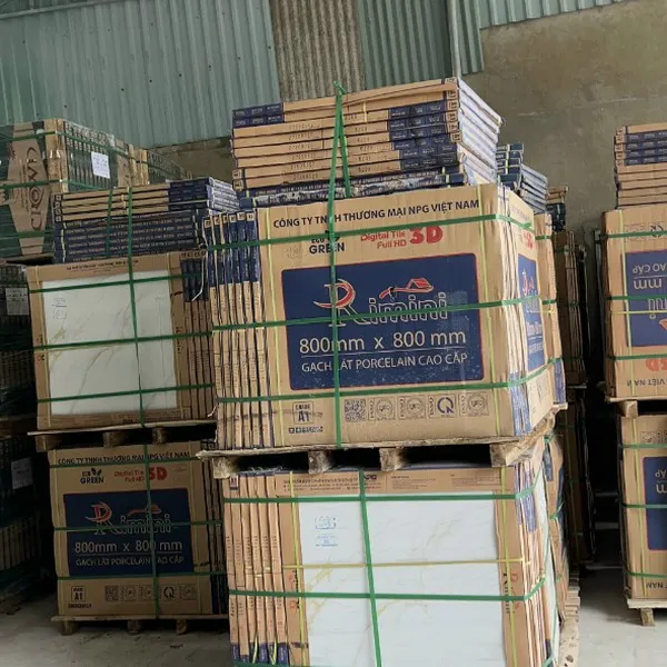 Gạch Đá Ốp Lát 80x80 Rimini trắng vân khói vàng R8079