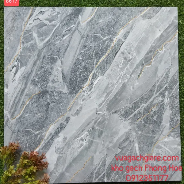 Gạch Đá Lát Nền 80x80 Thế Giới xám vân đá 8617