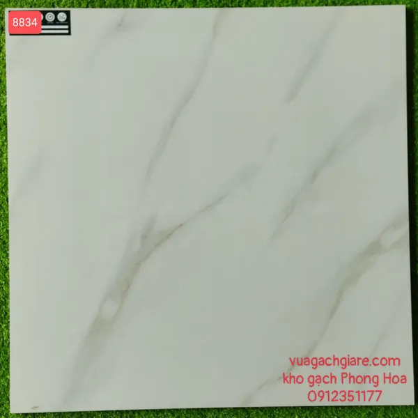Gạch Đá Lát Nền 80x80 trắng vân khói 8834
