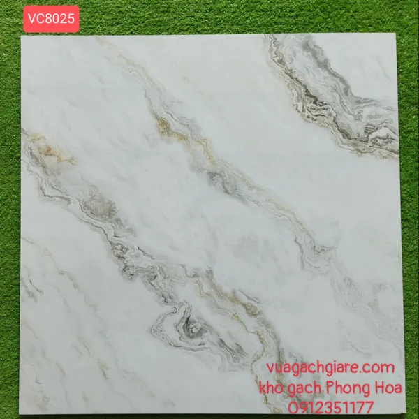 Gạch Đá Lát Nền 80x80 trắng vân khói VC8025