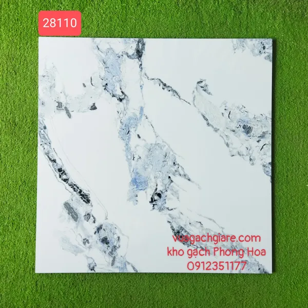 Gạch Đá Lát Nền 80x80 trắng vân xanh 28110