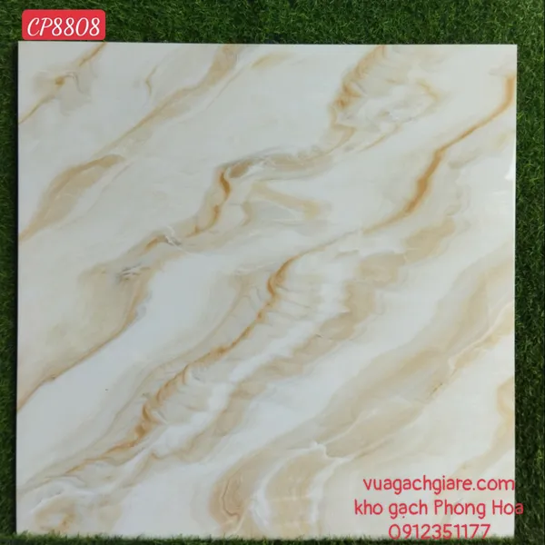 Gạch Đá Lát Nền 80x80 vàng vân khói CP8808
