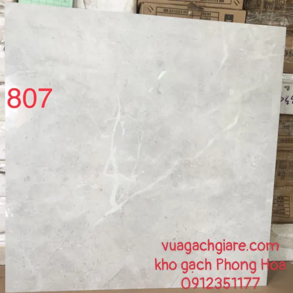 Gạch Đá Lát Nền 80x80 Trung Quốc xám vân trắng 807