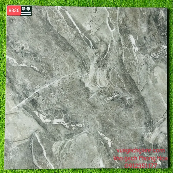 Gạch Đá Lát Nền 80x80 xám vân đá 8836