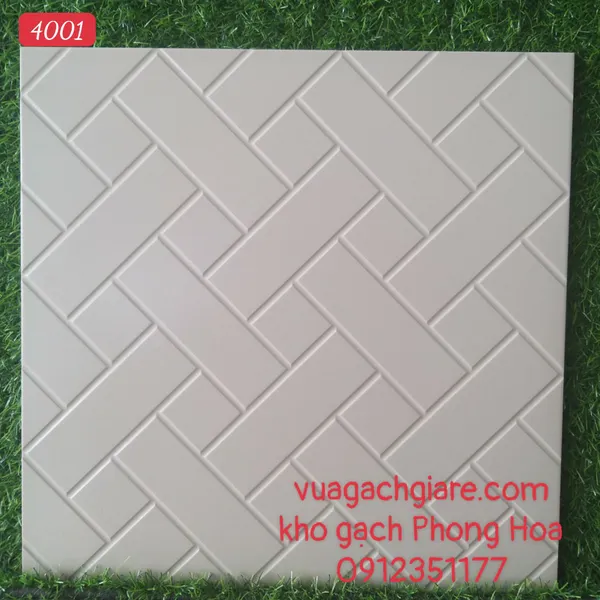 Gạch Đá Lát Sân 40x40 FICO trắng ngà 4001