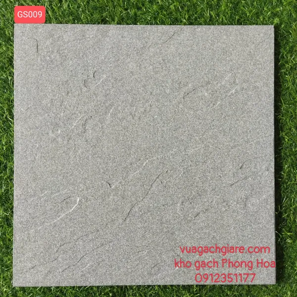 Gạch Đá Lát Sân 40x40 Kim Phong xám đậm GS009