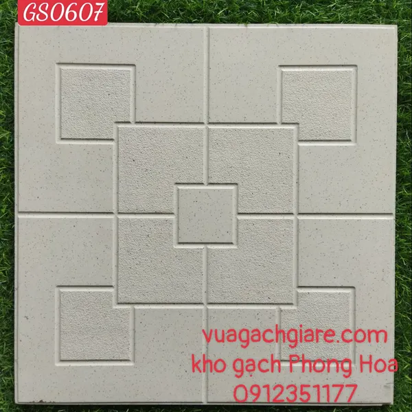 Gạch Đá Lát Sân 40x40 Kim Phong muối tiêu GS0607