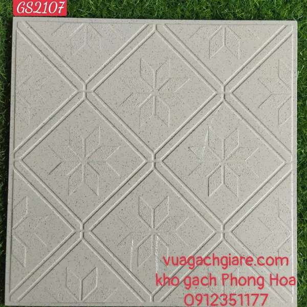 Gạch Đá Lát Sân 40x40 Kim Phong muối tiêu GS2107