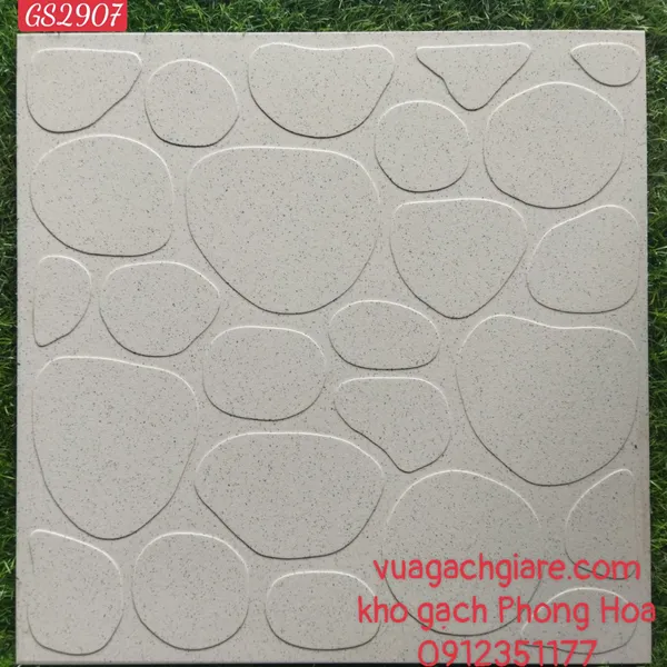 Gạch Đá Lát Sân 40x40 Kim Phong muối tiêu GS2907
