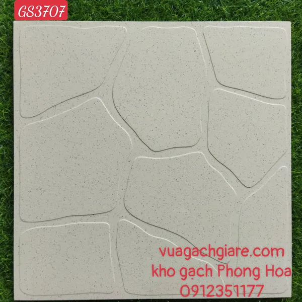 Gạch Đá Lát Sân 40x40 Kim Phong muối tiêu GS3707