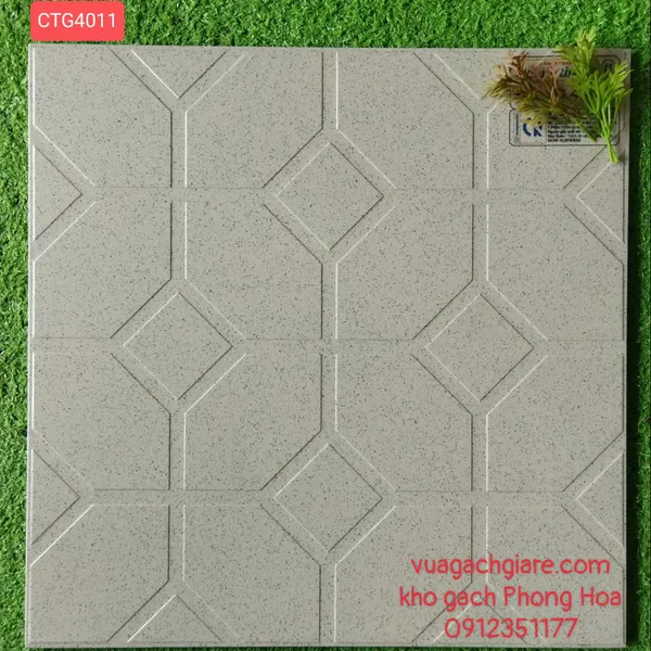 Gạch Đá Lát Sân 40x40 Thanh Thanh muối tiêu CTG4011