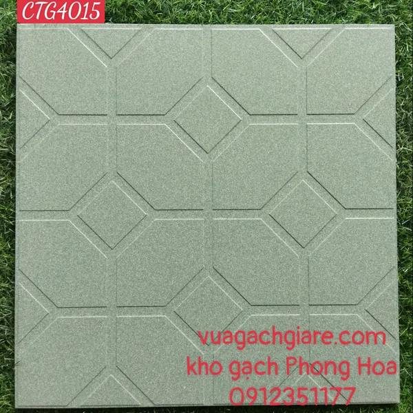 Gạch Đá Lát Sân 40x40 Thanh Thanh màu xanh CTG4015