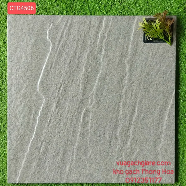 Gạch Đá Lát Sân 40x40 Thanh Thanh xám đậm CTG4506