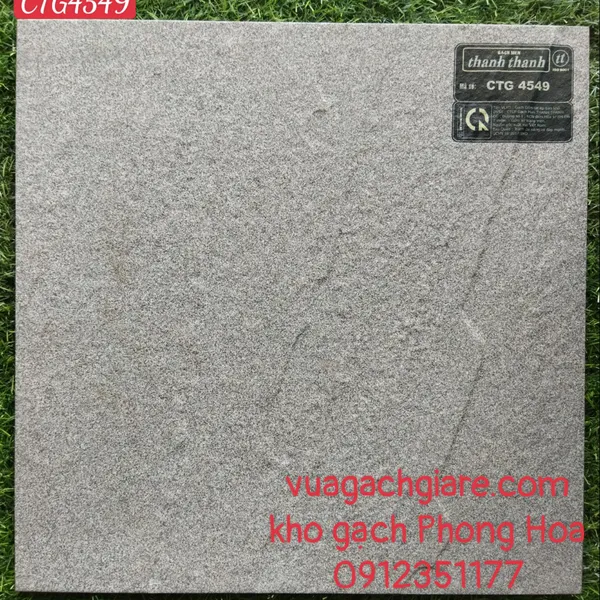 Gạch Đá Lát Sân 40x40 Thanh Thanh xám đậm CTG4549