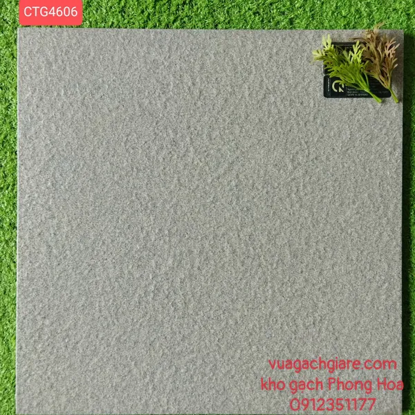 Gạch Đá Lát Sân 40x40 Thanh Thanh xám đậm CTG4606