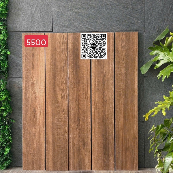 Gạch Vân Gỗ - Gạch Giả Gỗ 15x90 Ốp Lát màu nâu đỏ 5500