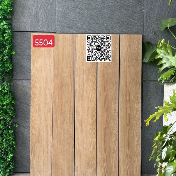 Gạch Vân Gỗ - Gạch Giả Gỗ 15x90 Ốp Lát màu nâu 5504