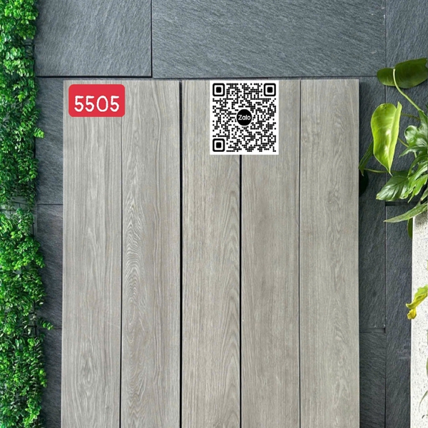 Gạch Vân Gỗ - Gạch Giả Gỗ 14.7x90 Ốp Lát màu xám 5505