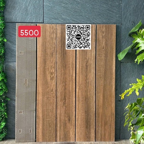 Gạch Vân Gỗ - Gạch Giả Gỗ 15x90 Ốp Lát màu nâu đỏ 5500