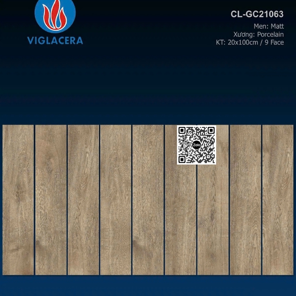 Gạch Đá Mờ Vân Gỗ - Gạch Giả Gỗ 20x100 Ốp Lát màu nâu GC21063