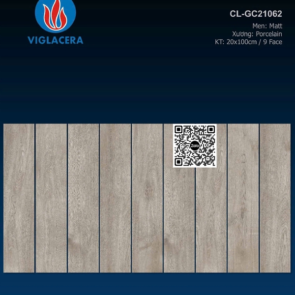 Gạch Đá Mờ Vân Gỗ - Gạch Giả Gỗ 20x100 Ốp Lát màu xám GC21062