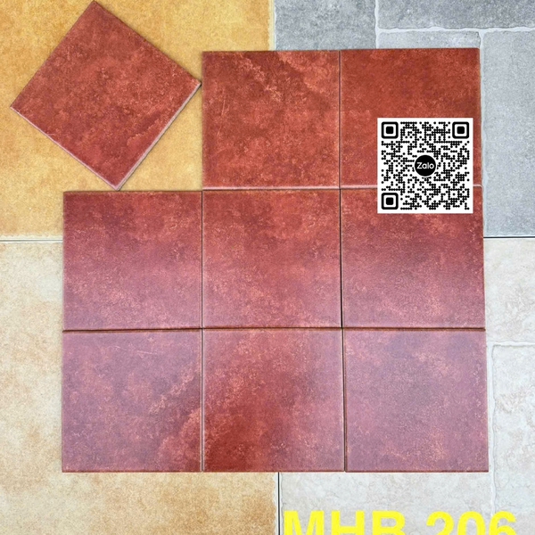 Gạch Bông 20x20 Ốp Lát Trang Trí màu đỏ MHB 206