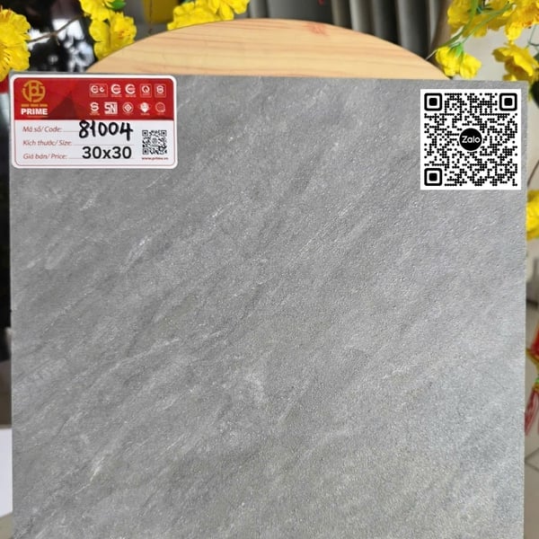 Gạch Đá Mờ 30x30 Ốp Lát Prime Giá Rẻ màu xám 81004