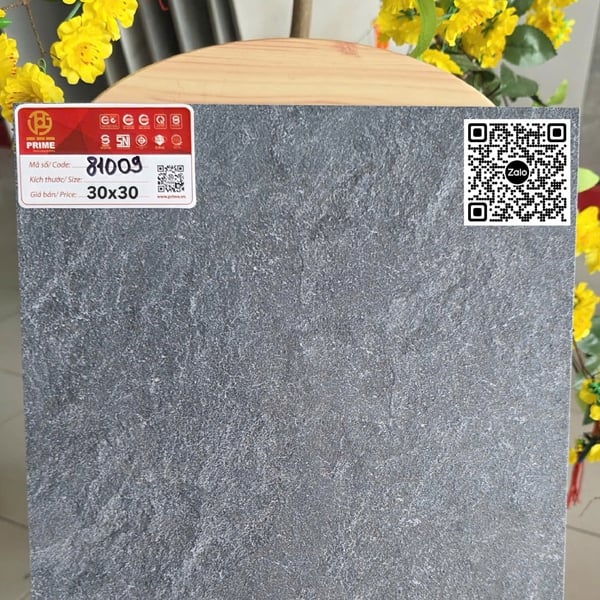 Gạch Đá Mờ 30x30 Ốp Lát Prime Giá Rẻ màu xám 81009