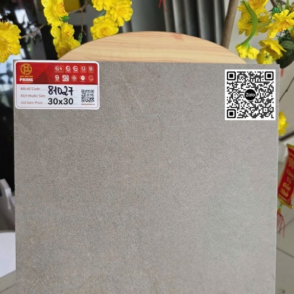 Gạch Đá Mờ 30x30 Ốp Lát Prime Giá Rẻ màu xám 81027